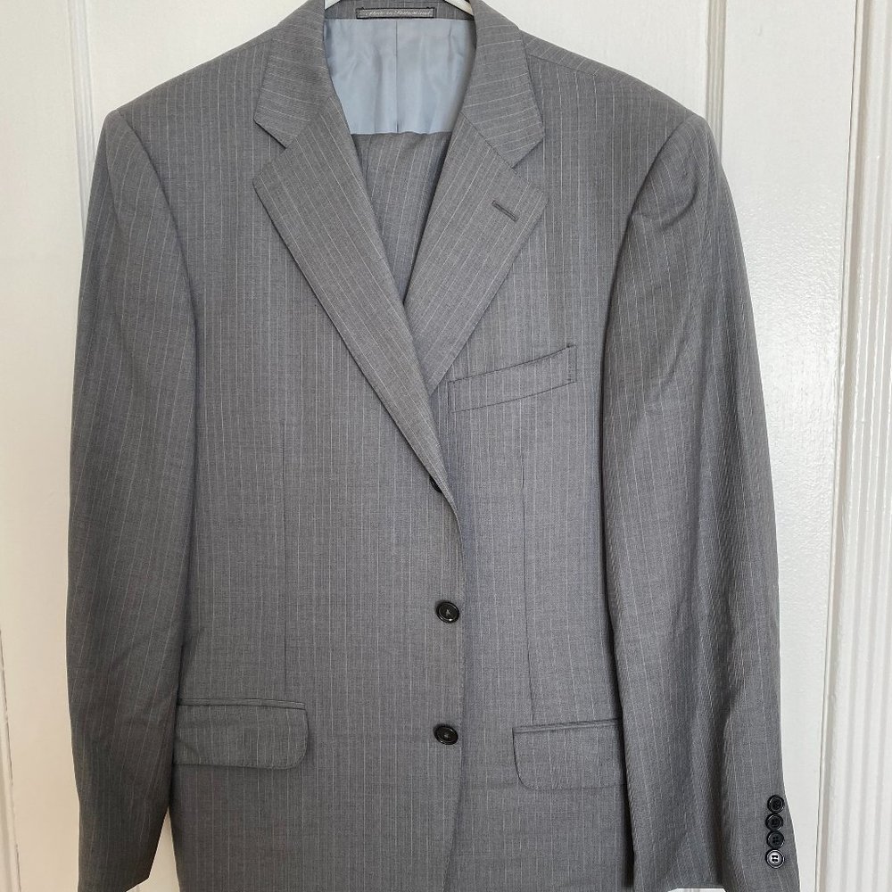 Ermenegildo Zegna Trofeo pinstripe Dark Gray Suit jacket and pants - 42 R